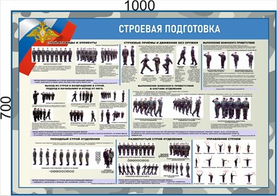 Баннер Строевая подготовка 1000 х 700мм