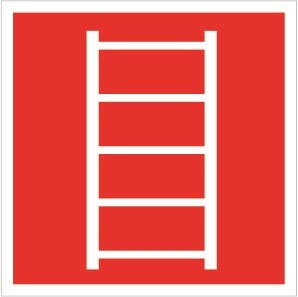 F03nf  Пожарная лестница  наклейка фотолюминесцентная