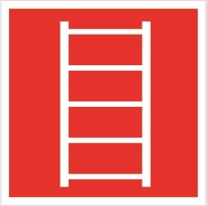 F03t  Пожарная лестница  табличка ПВХ-2мм