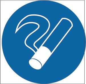 М15t Знак безопасности курить здесь - табличка ПВХ-2мм