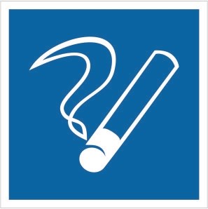 D03t Знак безопасности место курения табличка ПВХ-2мм