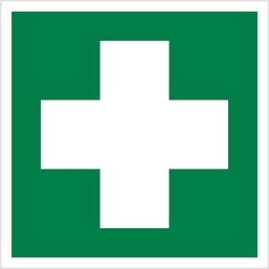 ЕС01tf  Аптечка первой медицинской помощи - табличка фотолюминесцентная  ПВХ-2мм