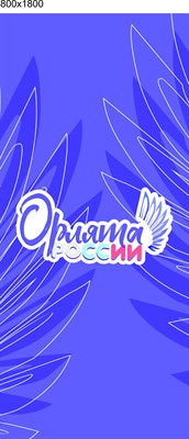 Спайдер Мобильный стенд  "Орлята России" размер 800 х 1800 мм