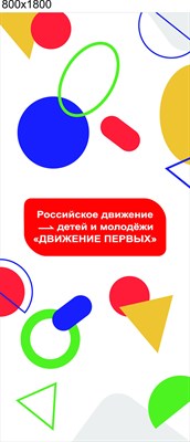 Спайдер Мобильный стенд  "Движение первых" размер 800 х 1800 мм