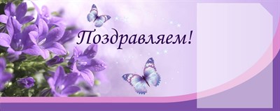 Стенд Поздравляем пластик 3 мм 1 карман формата А4 850 х 340 мм ШИ13 - фото 6474