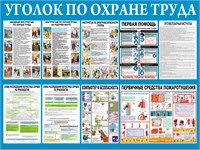 Стенд Уголок по охране труда размер 1000 х 750 пластик 3 мм 23157
