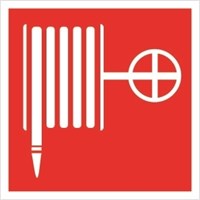 F02tf Пожарный кран табличка фотолюминесцентная ПВХ- 2мм