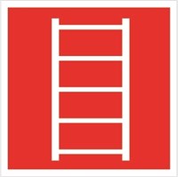 F03t  Пожарная лестница  табличка ПВХ-2мм