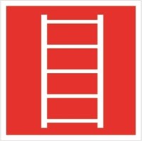 F03tf  Пожарная лестница  табличка фотолюминесцентная ПВХ-2мм