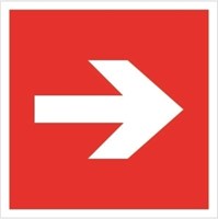 F01-01tf  Направляющая стрелка табличка фотолюминесцентная ПВХ-2мм