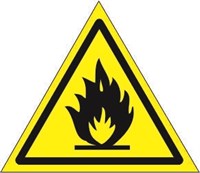 W01t Знак безопасности пожароопасно легковоспламеняющиеся вещества табличка ПВХ-2мм
