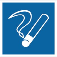 D03t Знак безопасности место курения табличка ПВХ-2мм