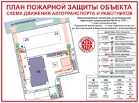 План пожарной защиты объекта баннер размер 2000 х 1500 люверсы через 500 мм