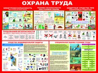 Стенд "Охрана труда" - сварка, лестницы, сиз  1000 х 750 пластик 3 мм 23005