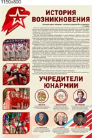 Стенд Юнармия история возникновения пластик 3 мм размер 1150 х 800