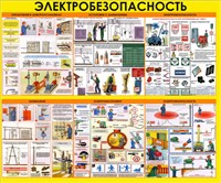 Стенд Электробезопасность 1200 х 1000 пластик 3мм 2312