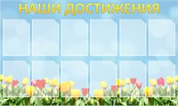 Стенд Наши достижения 1500 х 900 пластик 3мм, карманы А4-12шт. (Арт.НД17)