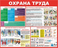 Стенд Охрана труда размер 1200 х 1000 пластик 3 мм 2307