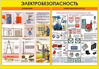 Стенд Электробезопасность 600 х 420 пластик 3мм