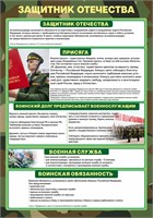 Стенд "Защитник Отечества" 700 х 1000 пластик 3мм
