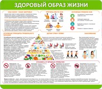Стенд "Уголок Здоровья" 750 х 660 пластик 3мм