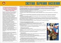 Стенд "Система обучения населения" формат А2  594 х 420 пластик 3мм