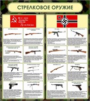 Стенд "Стрелковое оружие" размер 800 х 900мм, пластик 3мм