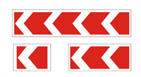 Знак дорожный "Направление поворота - налево" ГОСТ Р 52290-2004, II-типоразмер. Н-500мм, В-615,1160,2250мм