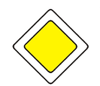 Знак дорожный "Главная дорога" ГОСТ Р 52290-2004, II-типоразмер, В-700мм