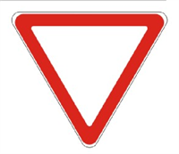 Знак дорожный "Уступи дорогу"  ГОСТ Р 52290-2004, II-типоразмер, сторона А-900мм