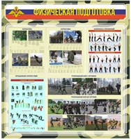 Стенд "Физическая подготовка" 1200 х 1200 пластик 3мм