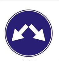 Знак дорожный "Объезд препятствия справа или слева"  ГОСТ Р 52290-2004, II-типоразмер, D-700мм