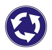 Знак дорожный "Круговое движение"  ГОСТ Р 52290-2004, II-типоразмер, D-700мм