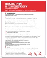 Стенд "Техника безопасности в спортивном зале"  550 х 700 мм, ПВХ-3мм
