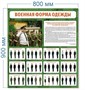 Стенд Военная форма одежды 800 х 900 пластик 3мм 2564 - фото 10063