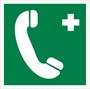 ЕС06tf  Телефон связи с медицинским пунктом (скорой медицинской помощью)  табличка фотолюминесцентная  ПВХ-2мм