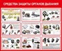 Стенд Средства защиты органов дыхания размер 1200 х 1000 пластик 3 мм