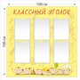 Классный уголок стенд размер 1000 х 1000 пластик 3 мм