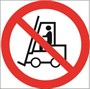 Запрещается движение средств напольного транспорта размер 200 х 200 табличка пластик 2 мм