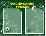 Стенд Расписание уроков зеленый фон размер 1500 х 1200 пластик 3 мм с карманами А1-2шт 05173 - фото 6417