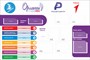 Стенд  Орлята России Движение первых фиолетовый с цветными карманами размер 1000 х 670 пластик 3 мм с карманами А6-6шт О25 - фото 6429