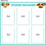 Стенд Уголок питания 800 х 750  пластик 3мм, карманы А4-6 шт.