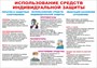 Стенд "Использование средств индивидуальной защиты" формат А2  594 х 420 пластик 3мм
