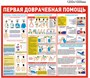 Стенд "Первая доврачебная помощь - переломы, травмы" размер 1200 х 1000 пластик 3 мм